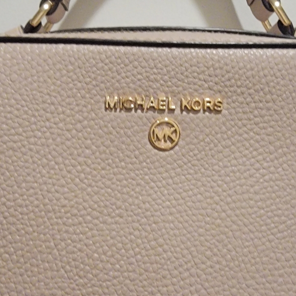 Michael Kors Jet Set Medium Crossbody Bag Pebbled Leather Pink Hand Bag Purse - Picture 14 of 15